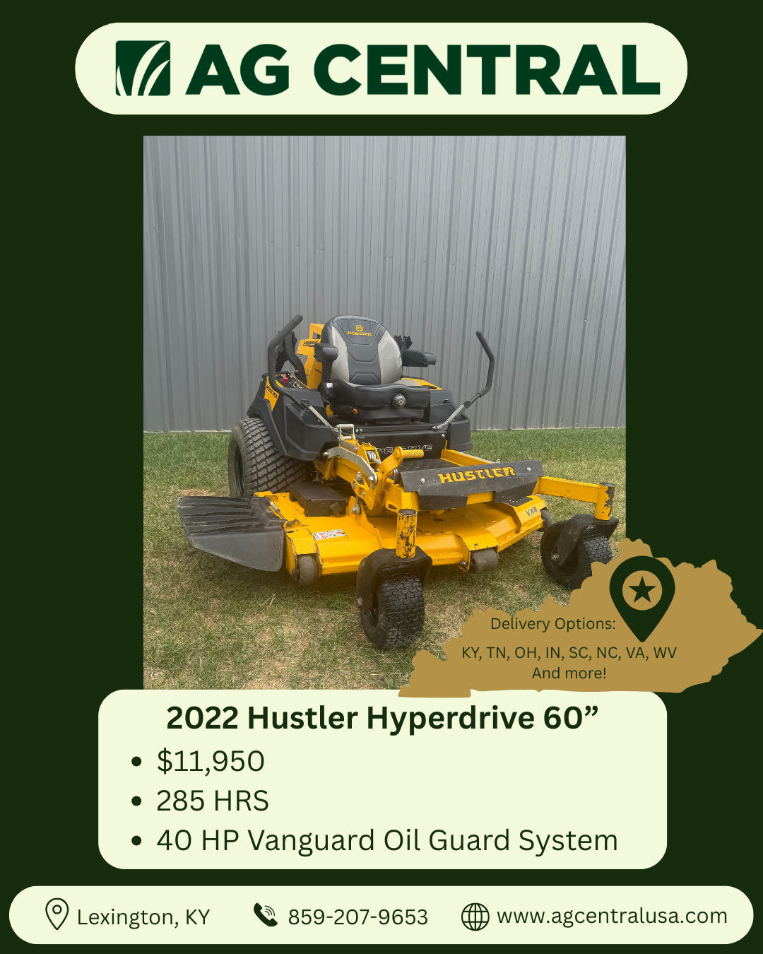 2022 Hustler Hyperdrive 60” Zero Turn