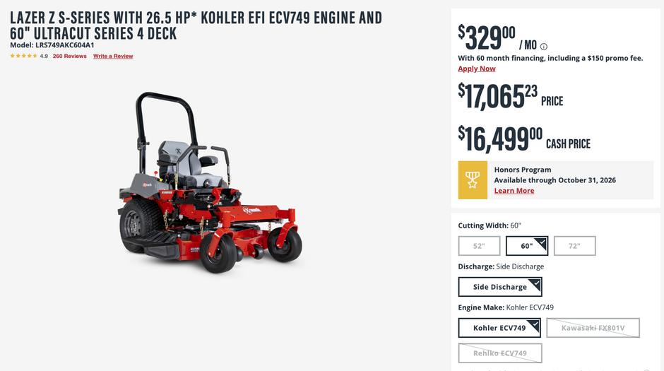 2024 Exmark Lazer Z S-Series 60